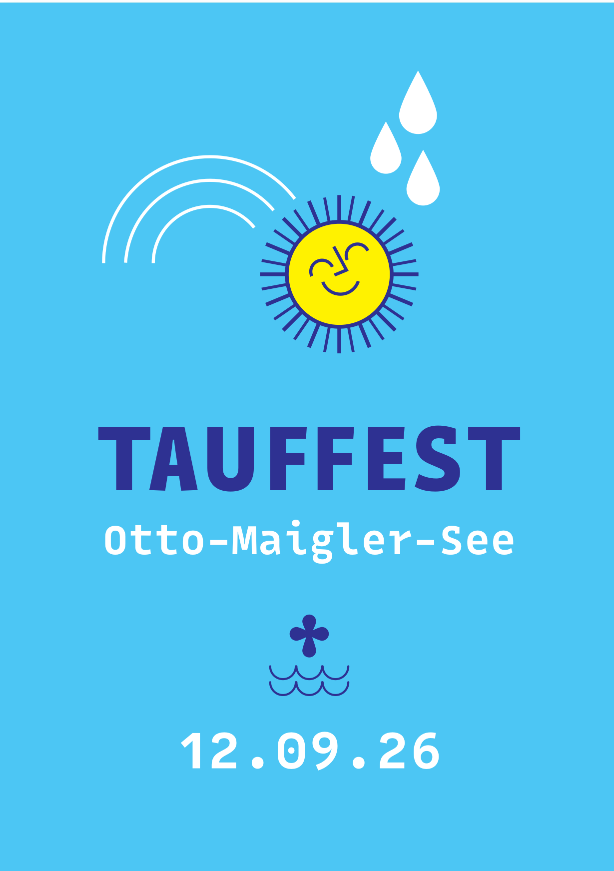 Einladungskarte zur Taufe unter freiem Himmel